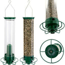 Outdoor Squirrel-Proof Hanging Bird Feeder Multiple Holes Bird Feeder Peanut Seed Standing Feeder Birds Food Holder