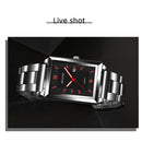Fashion Men's Calendar Sport Casual Leather Wristwatch Luxury Business Golden Stainless Steel Quartz Watch for Man