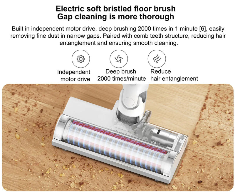 Xiaomi Mijia Wireless Vacuum Cleaner 2 Lite, 5-fold High Efficiency Filtration,16kPa Cyclone Suction,Handheld Vacuum Lightweight