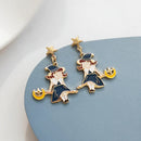 Mihan Cute Jewelry Animal Earrings Halloween Party Gifts 925 Silver Needle Lovely Design Pumpkin Earrings For Women Girl