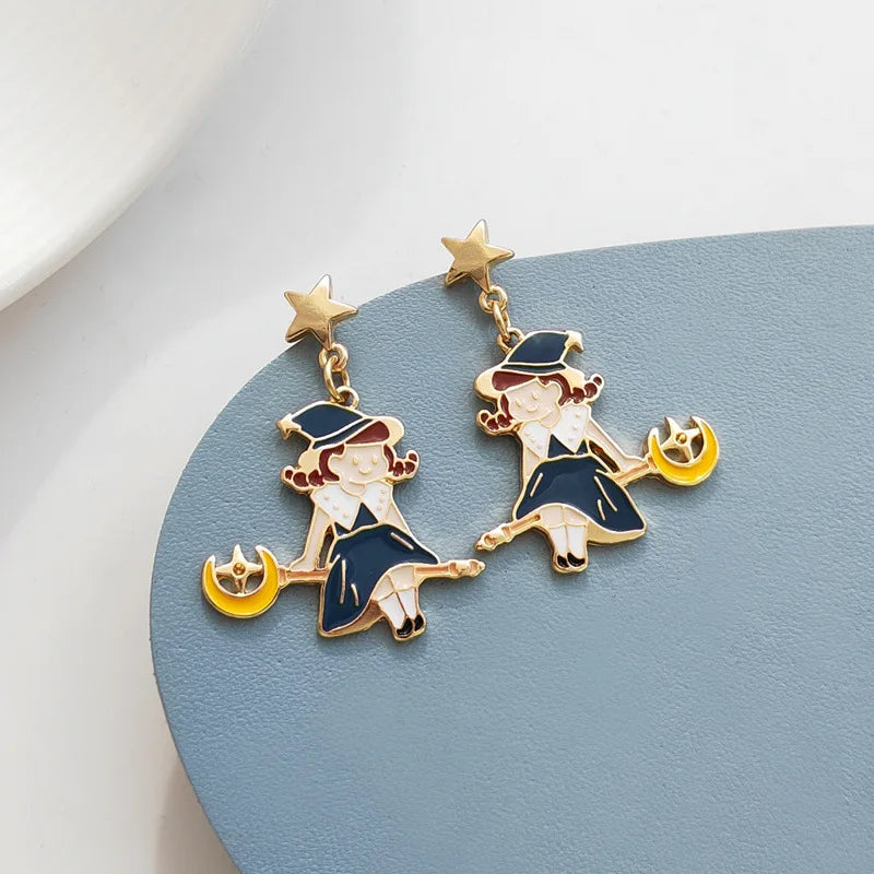 Mihan Cute Jewelry Animal Earrings Halloween Party Gifts 925 Silver Needle Lovely Design Pumpkin Earrings For Women Girl