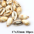 5-20pcsAcrylic Gold Plated Color Conch Sea Shell Charms Pendants Beads Jewelry Making Accessories DIY Handmade Necklace Bracelet