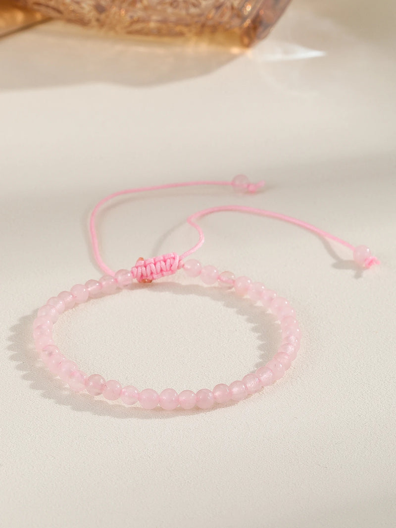 4mm Natural Agates Chakra Bead Bracelets  Green Gemstone Stone Yoga Braided Bracelet Adjustable Bangles Prayer Jewelry