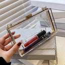Women's Transparent Acrylic Banquet Bag Square Large Capacity Women's Wallet Sparkling Wedding Party Crossbody Bag