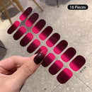 16Tip White Pink Full Cover Nail Sticker Self-Adhesive Simple Gradient Effect Full Nail Wraps DIY Nail Art Making Manicure Autum