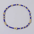1pc Beach Vocation Themed Mixed Color Design 18K Gold Plated Copper & Bead Bracelet Cute & Luck For Festival Jewelry Gift