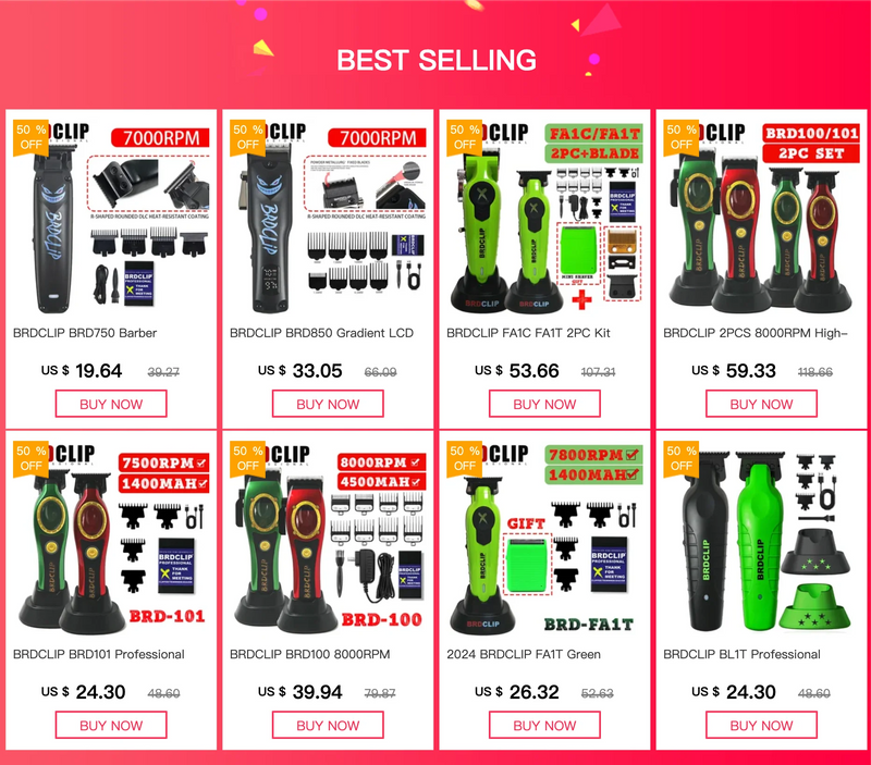 Cortadora de pelo eléctrica profesional KULILANG R77F con cabezal de aceite degradado, color morado, cuchilla FADE chapada en titanio, 7200 rpm, para peluquería