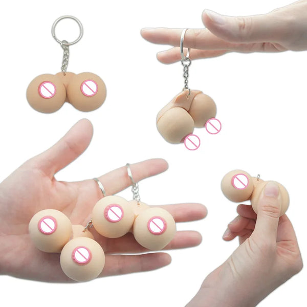 Llavero de senos, llavero de pechos para amantes, llavero de metal sexy con senos, llaveros individuales, regalos para mujer, llavero para hombre