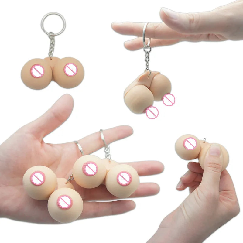Llavero de senos, llavero de pechos para amantes, llavero de metal sexy con senos, llaveros individuales, regalos para mujer, llavero para hombre