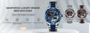 NAVIFORCE Luxury Brand New Watch for Men Stainless Steel Dual Display Quartz Wrist Watches Waterproof Military Sports Male Clock