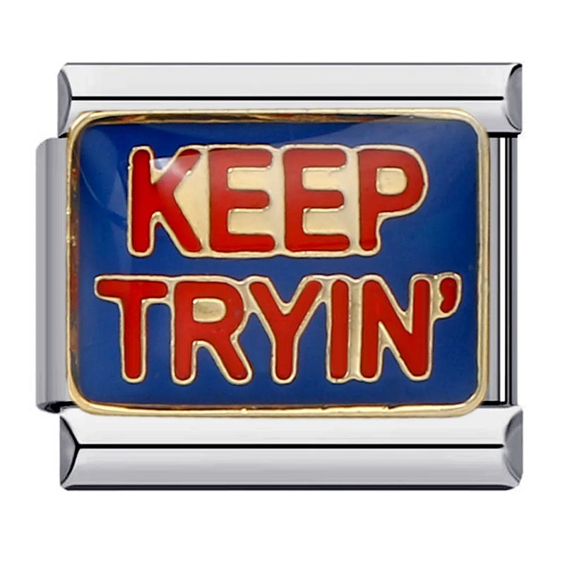 GEMOSA New Personalized Signature Words Italian Charms Link Fit 9mm Stainless Steel Bracelet Making DIY Jewelry for Women Men