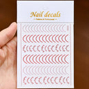 1 Pc Nail Strip Stickers Black/Gold/Rose Gold/Silver Metal Strip Tape Nail Art Adhesive DIY Foil Tips Nail Sticker Decals NK11