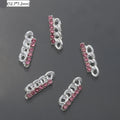 10Pcs Pink Metal Gem Zircon Nail Art Charm 3D Luxurious Heart Ribbon Cross Starlight Nail Decoration DIY Zircon Nail Accessories