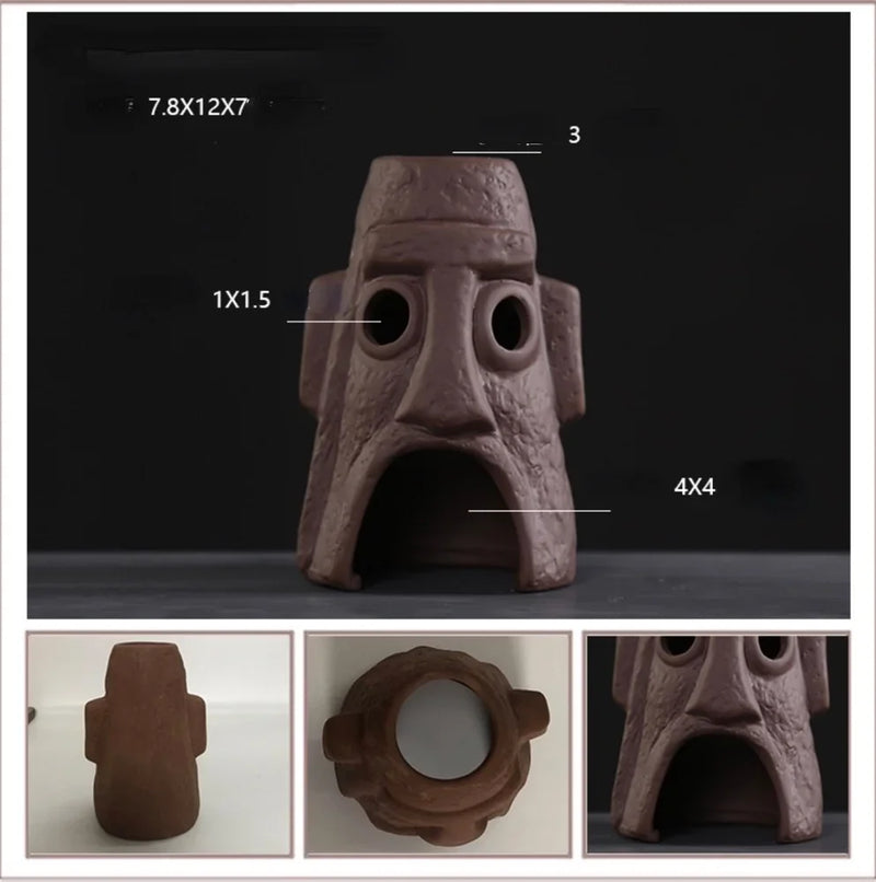 Fish Tank Landscaping Clay Pot Shrimp Cixi Dodging Tank Breeding Fish Nest Shaped Rock Aquarium Supplies