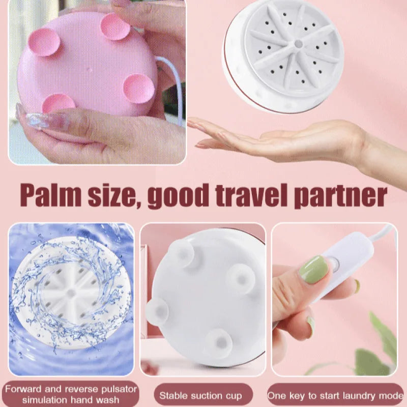 【Hot Sale】Portable Turbo Spin Washing Machine Fully Automatic Mini Lazy Washer