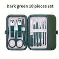 New Stainless Steel Nail Clipper Set Professional Green Grooming Tool Set Home Nail Art Set