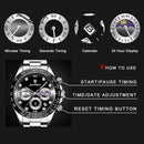 POEDAGAR Luxury Watch For Men High Quality Luminous Waterproof Chronograph Men's Watch Stainless Steel Men Quartz Watches Reloj