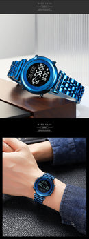 SKMEI 2139 Steel Muslim Azan Digital Watch Mens Back Light Waterproof  Wristwatch Prayer Qibla Compass Alarm Clock watch 1861