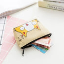 New Cartoon Cat Print Mini Oxford Key Wallet Women Card Holder Zipper Money Pouch Purse Storage Bag Kawaii Girls Cute Wallet