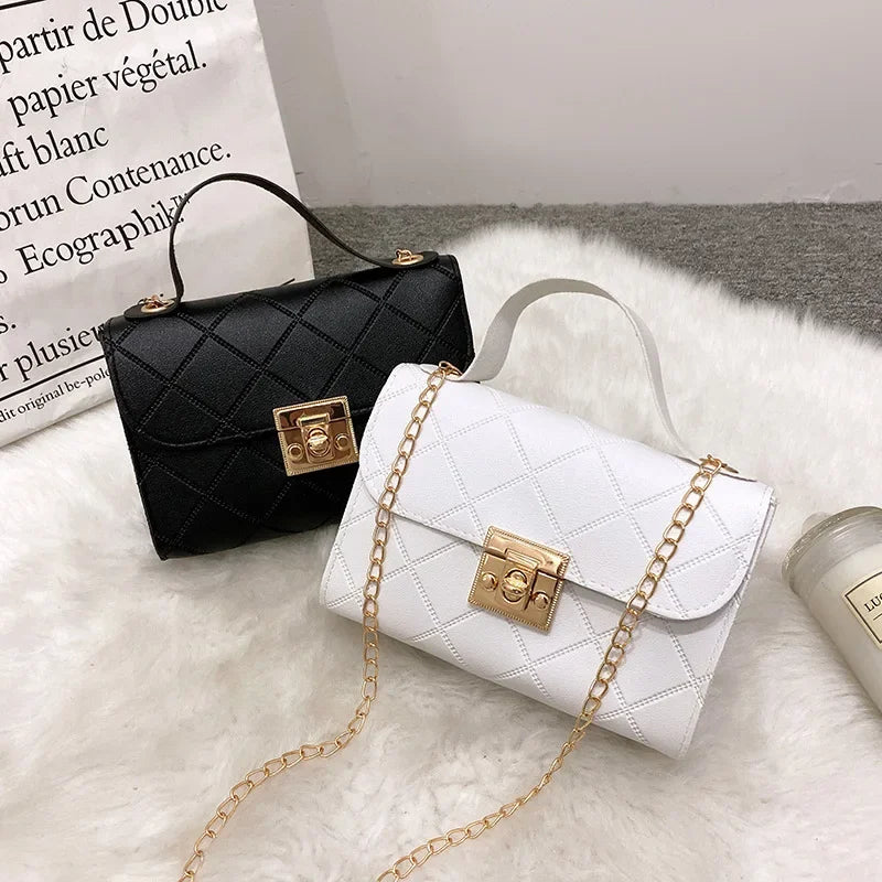 Ladies hand bags Women's bag Chain crossbody bag Simple and fashionable portable small square bag mini bag  tote bag