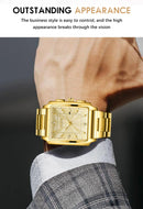 LIGE Gold Stainless Steel Men Watches Quartz Waterproof Luminous Male Clock Business Sport Mens Watch Luxury Calendar Man Watch