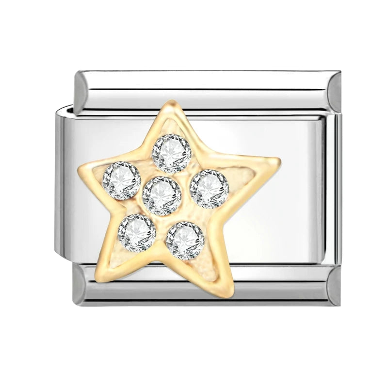 3D Charm Bracelet Rabbit Sun Flower Moont Italian Charm Links Fit 9mm Bracelet Stainless Steel Jewelry DIY Making Birthday Gift