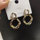 New Fashion Geometry Earrings  Earrings for Women Golden Zircon Dangle Earrings Valentines Day Anniversary Birthday Jewelry Gift