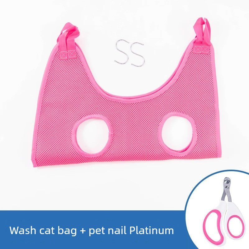 Dog Trimming Bath Cat Bag Shaving Foot Hair Anti-Bite Hammock