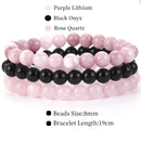 8mm 3Pcs/Set Natural Stone Bracelet Rose Quartz Opal Turquoise Amethysts Hematite Jaspers Bracelets For Women Men Jewelry