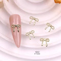 TSZS 10pcs Luxury Kawaii Bow Nail Art Charms 3D Japanese Alloy Bow Tie Jewelry Nail Rhinestone Decoration DIY Access