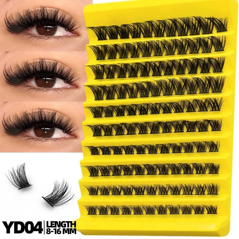 Cluster Lashes Mixed Tray Individual Eyelashes 3D Volume Eye Lashes Soft Natural Lashes Makeup Tools