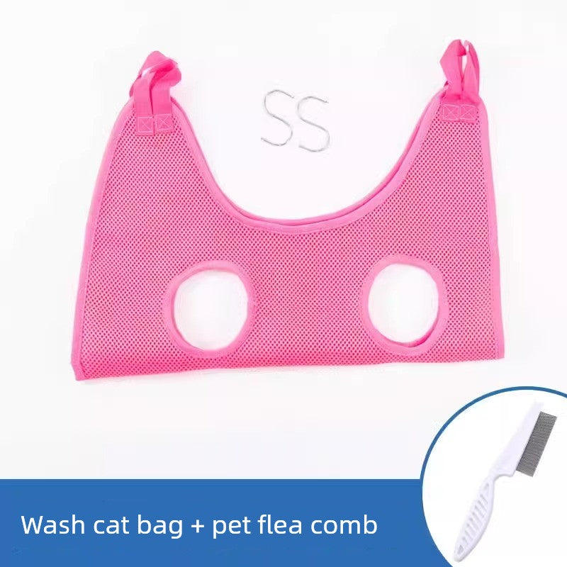 Dog Trimming Bath Cat Bag Shaving Foot Hair Anti-Bite Hammock