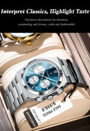 POEDAGAR Luxury Man Quartz Watch Sport Military Watch For Men Waterproof Luminous Date Chronograph Stainless Steel Men's Watches