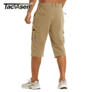 TACVASEN Men's Quick Dry 3/4 Capri Pants Casual Summer Lightweight Hiking Shorts Outdoor Fishing Multiple Pockets Cargo Pants