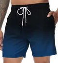 Men's Swim Trunks Gradient Swimming Shorts Quick Dry Beach Shorts with Zipper Pockets and Mesh Lining Fashion Swimsuit for Men