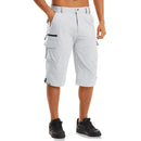 MAGCOMSEN Summer Men's Shorts Quick-drying Lightweight with 7 Pockets Waterproof 3/4 Shorts for Fishing Hiking