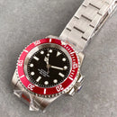 Tandorio NH35 Black Dial 40mm Mechanical Dive Watch Men 200M Waterproof Lume Sapphire No Date Window Stainless Steel Bracelet