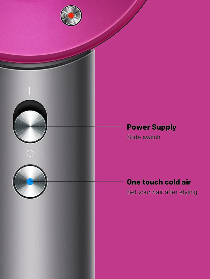 Secador de pelo Ion sin hojas Super Ionic 5 en 1 con difusor, secador de pelo profesional con ionización, secador eléctrico de aire caliente.