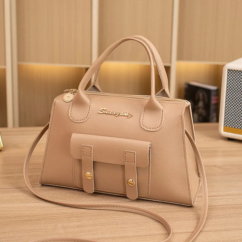 Women's Bag New Korean Version Beautiful,Fashionable, Simple, Solid Color Crossbody Small Square Bag, Small Design, Shoulder Bag