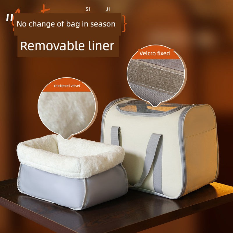 Cat Bag Portable Cat Backpack Shoulder Handbag Summer Breathable Cat Outing Handy Gadget Puppy Pet Diaper Bag