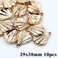 5-20pcsAcrylic Gold Plated Color Conch Sea Shell Charms Pendants Beads Jewelry Making Accessories DIY Handmade Necklace Bracelet