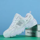 Women Mesh Flat Shoes Autumn New Fashion Tennis Women Fashion Thick Soled Lace Up Casual Breathable White and Black Sneakers