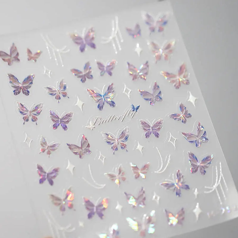 1 pc 5D Embroidery Bee Nail Art Sticker Embossed Butterfly Insect Nail Sticker High Quality Nail Art Design Decoration Sticker