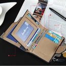 Men Casual Short Wallet Fashion Buckle Multi Functional Zipper Wallet Coin Purse Multi Card Business Wallets for Men 2023