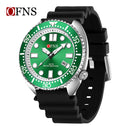 OFNS New Style Fashion 8033 Men's Quartz Watch Simple Fashion Waterproof Calendar Watch Casual Silicone Strap Watch Wristwatch