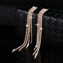 2023 Luxury Women's Earrings Rhinestone Fringe Hanging Zircon Earrings New Shiny Wedding Statement Party Jewelry Gifts