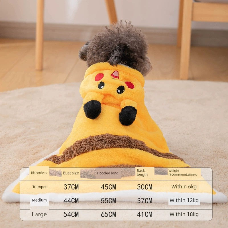 Dog Cloak Fall and Winter Heattech Small and Medium-Sized Dogs Teddy/Pomeranian Pet Thick Night-Robe Cat Cloak Blanket Mattress
