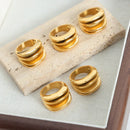 Trendy Multi Layer Rings For Women Men 316L Stainless Steel 18K Gold Plated No Tarnish Women's Finger Ring Female Party Jewelry