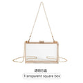 Women's Transparent Acrylic Banquet Bag Square Large Capacity Women's Wallet Sparkling Wedding Party Crossbody Bag