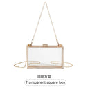 Women's Transparent Acrylic Banquet Bag Square Large Capacity Women's Wallet Sparkling Wedding Party Crossbody Bag